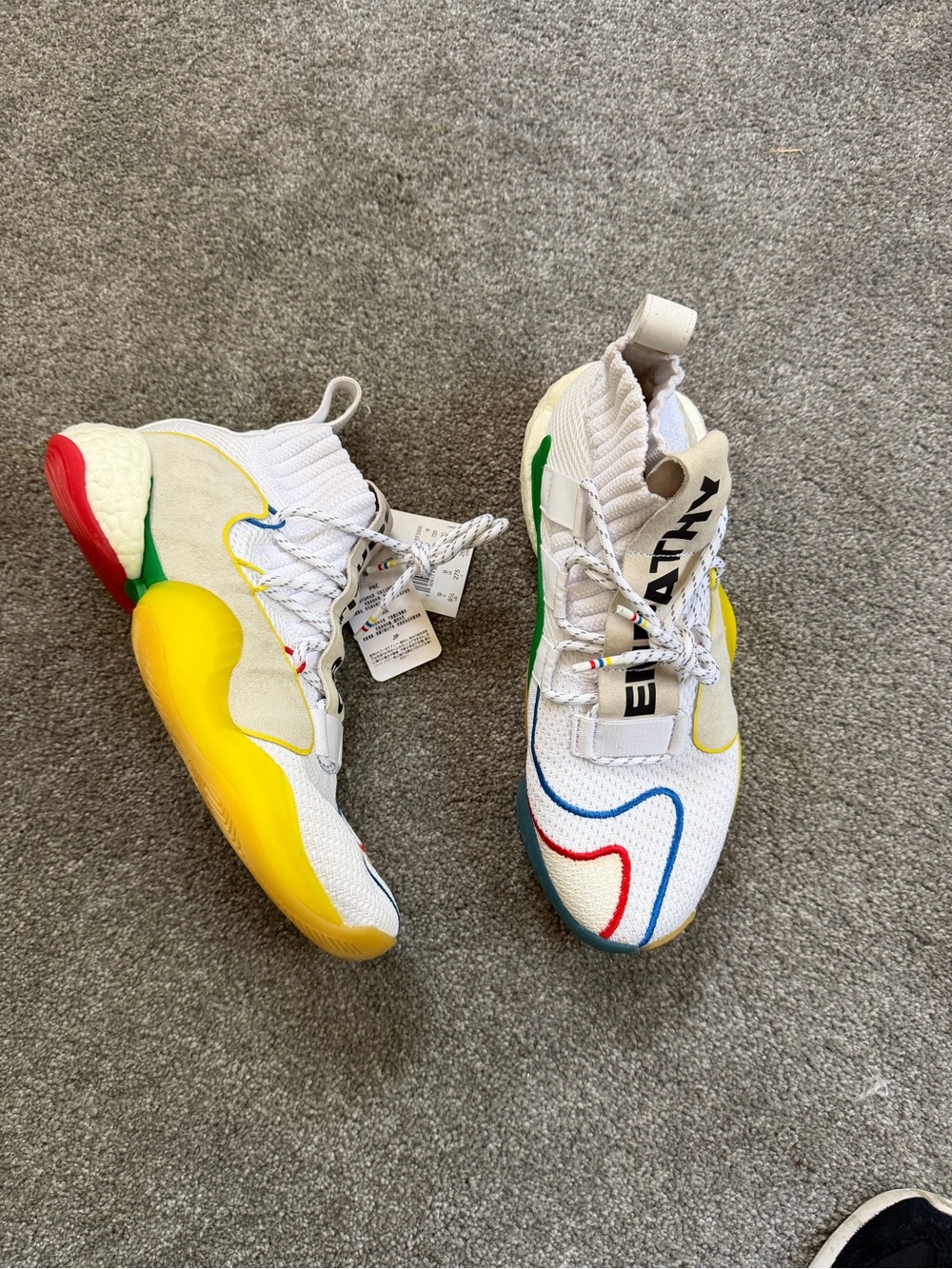 Size 9.5 - Pharrell x adidas Crazy BYW X Gratitude Empathy White Collab